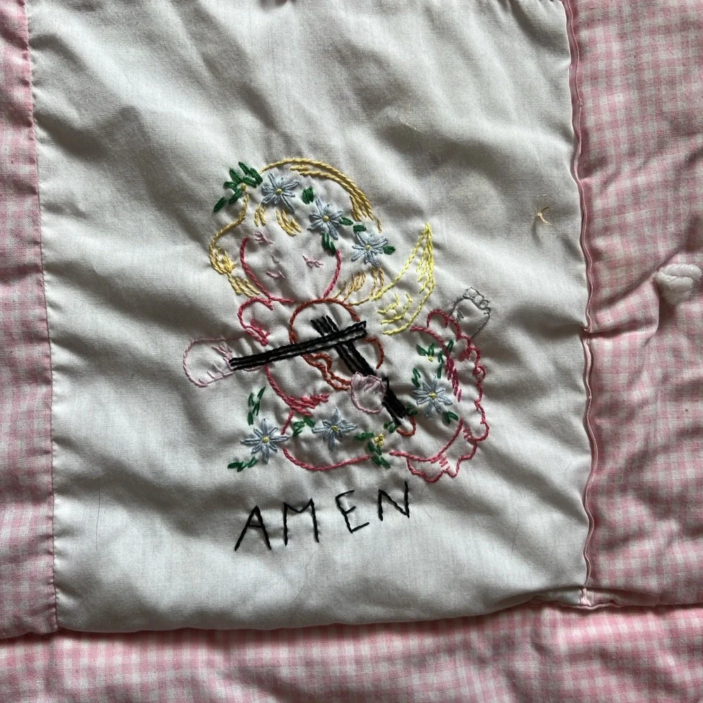Vintage Quilt Embroidered Squares 39